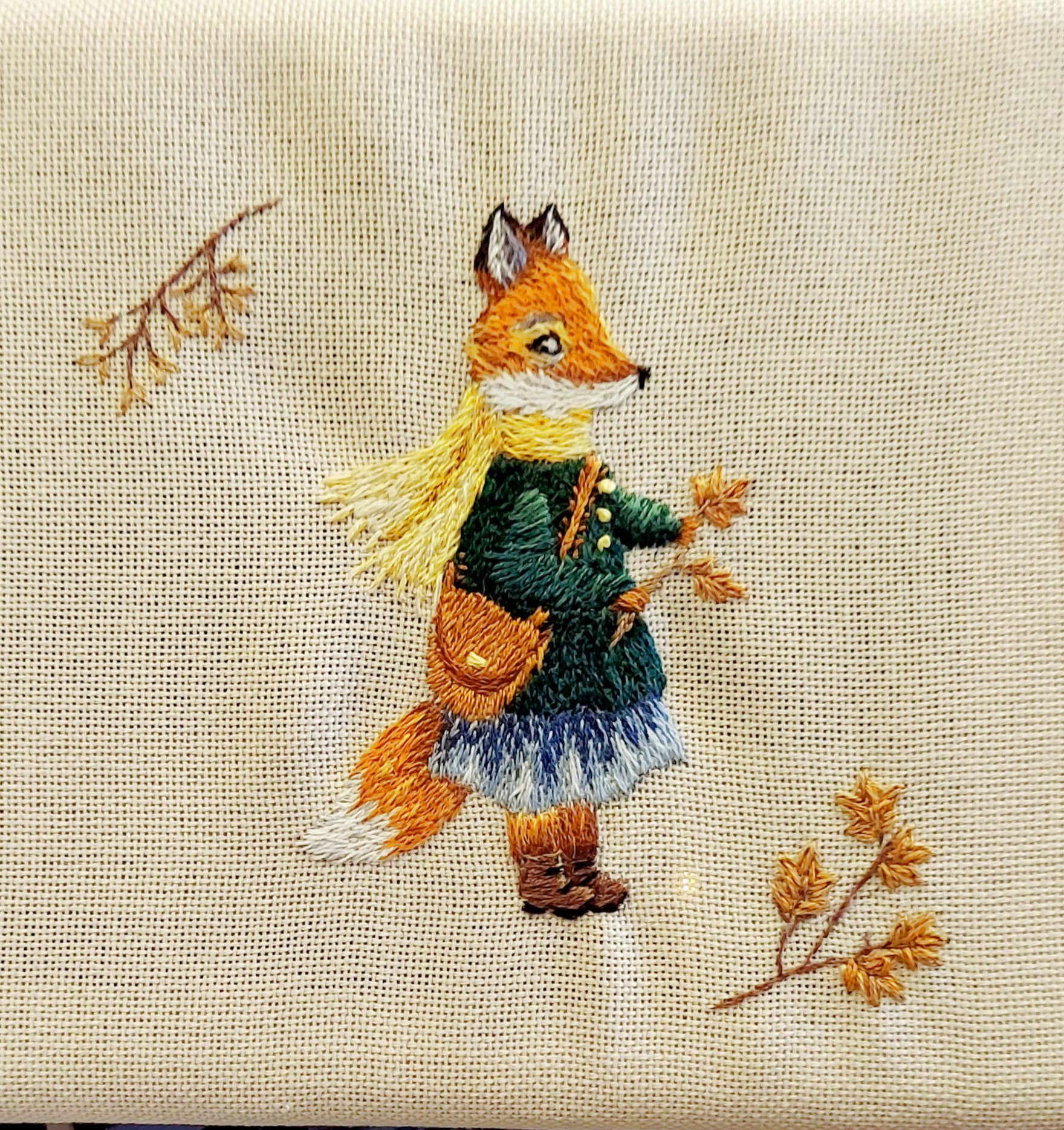 needlework fox
